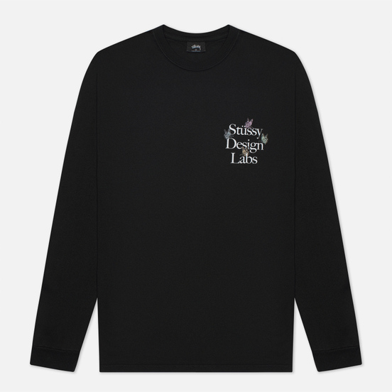 Мужской лонгслив Stussy Design Labs Pigment Dyed Black