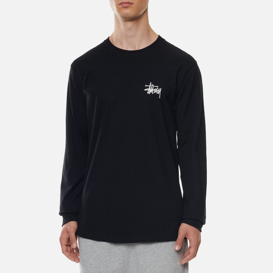 Мужской лонгслив Stussy LS Basic Stussy Black