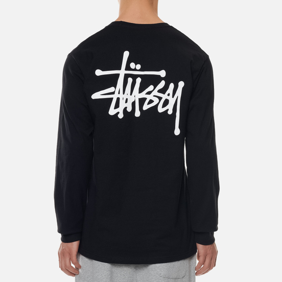 Мужской лонгслив Stussy LS Basic Stussy Black