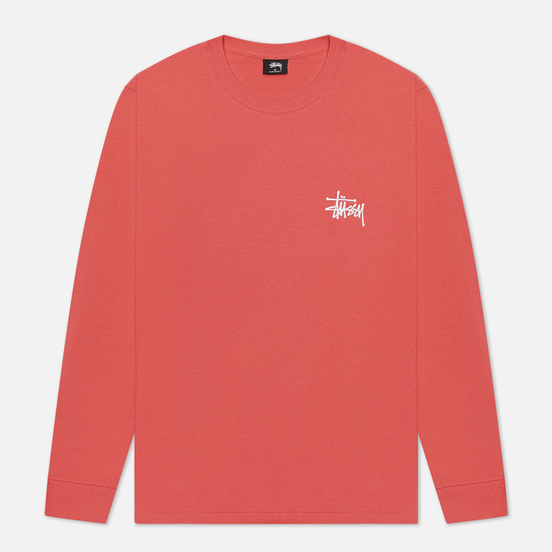 Мужской лонгслив Stussy LS Basic Stussy Pale Red