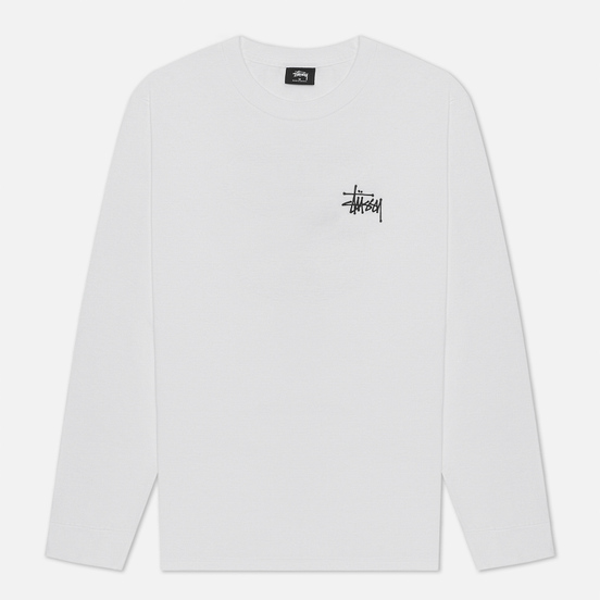 Мужской лонгслив Stussy LS Basic Stussy White