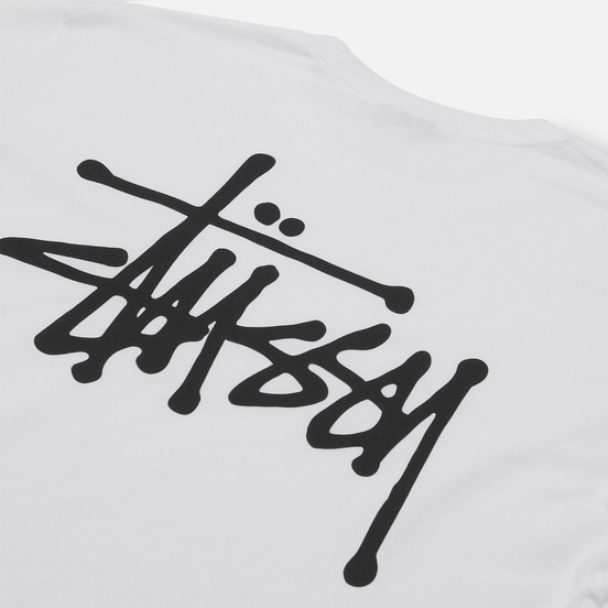 Мужской лонгслив Stussy LS Basic Stussy White