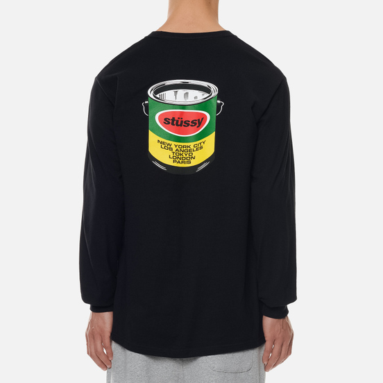 Мужской лонгслив Stussy LS Paint Can Black