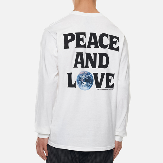 Мужской лонгслив Stussy Peace And Love White
