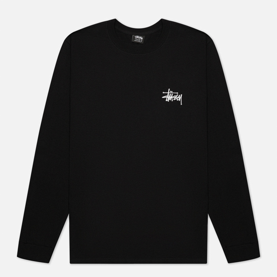 Мужской лонгслив Stussy Basic Stussy Crew Black