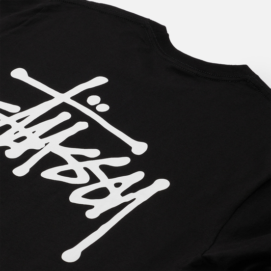Мужской лонгслив Stussy Basic Stussy Crew Black