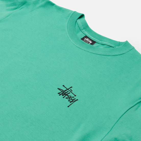 Мужской лонгслив Stussy Basic Stussy Crew Green