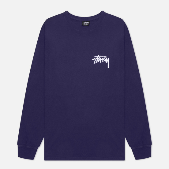 Мужской лонгслив Stussy Basic Stussy Crew Navy