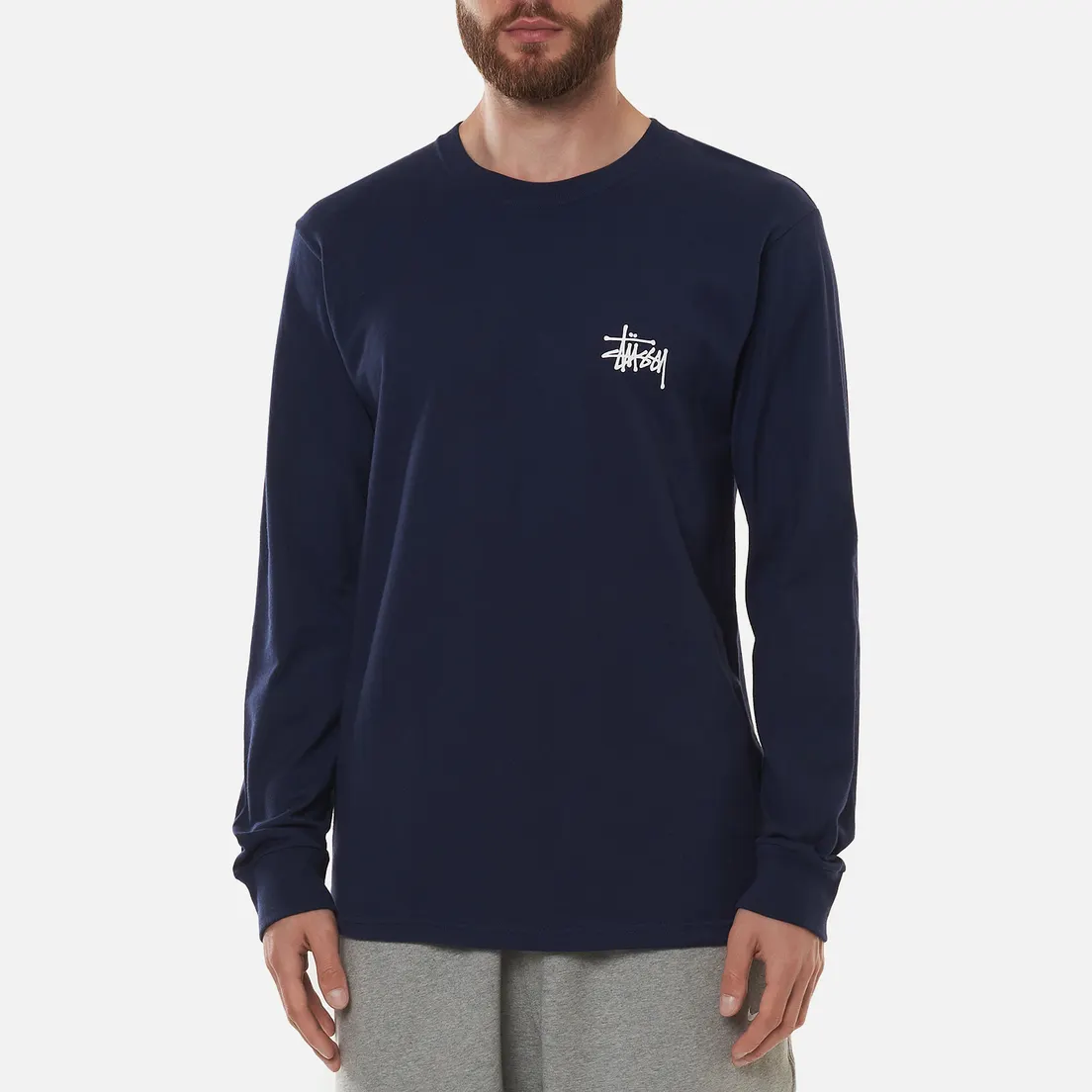 Stussy Мужской лонгслив Basic Stussy Crew