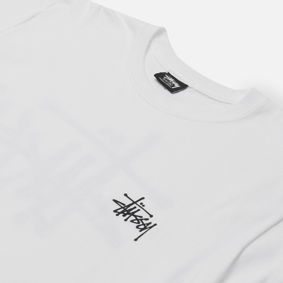 Мужской лонгслив Stussy Basic Stussy Crew White