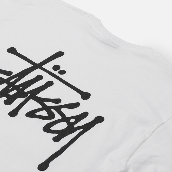 Мужской лонгслив Stussy Basic Stussy Crew White