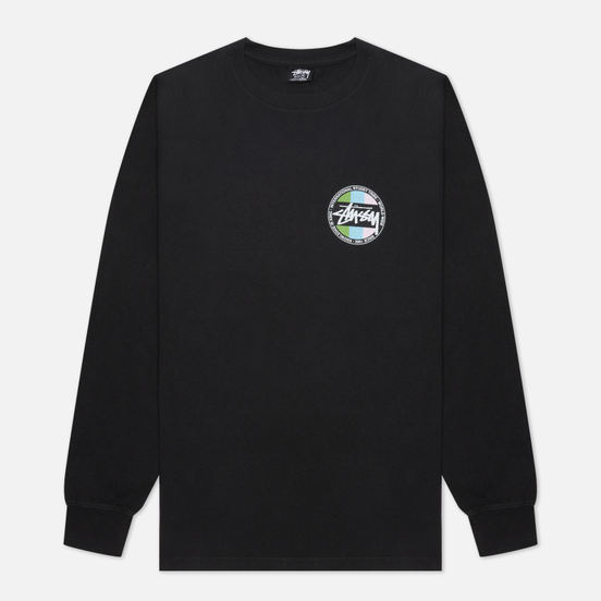 Мужской лонгслив Stussy Classic Dot Pigment Dyed Black