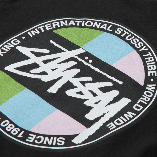 Мужской лонгслив Stussy Classic Dot Pigment Dyed Black