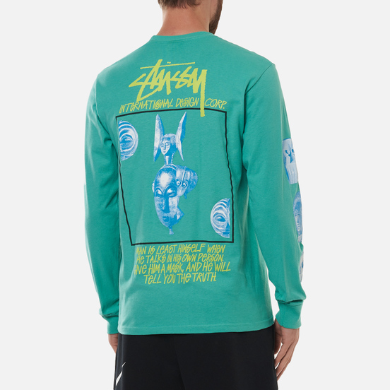 Мужской лонгслив Stussy Masked Green