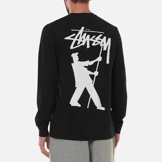 Мужской лонгслив Stussy Painter Pigment Dyed Black
