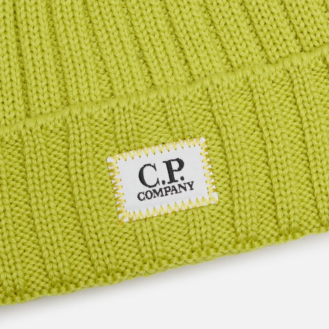 C.P. Company Шапка Extrafine Merino Wool Logo Label