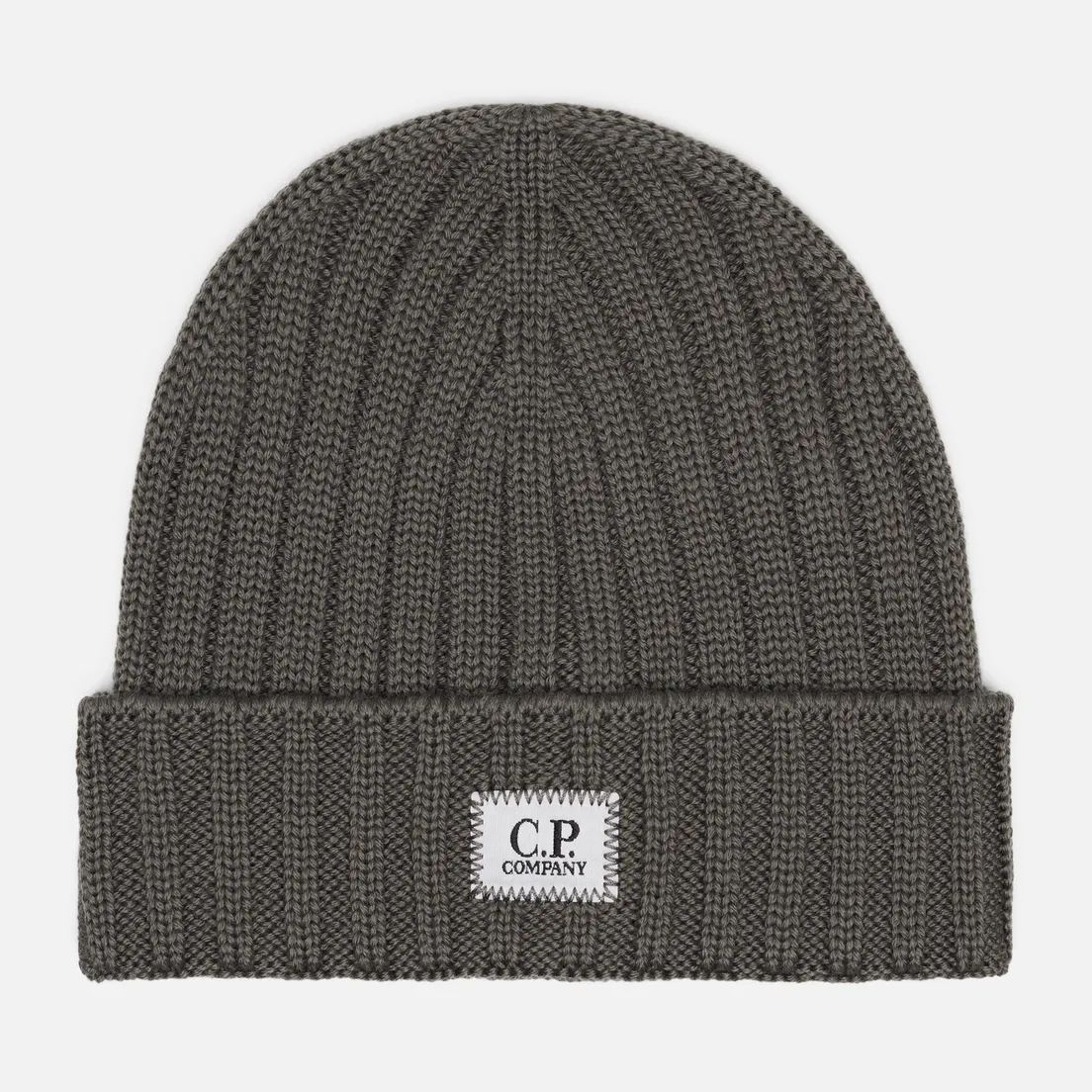C.P. Company Шапка Extrafine Merino Wool Logo Label