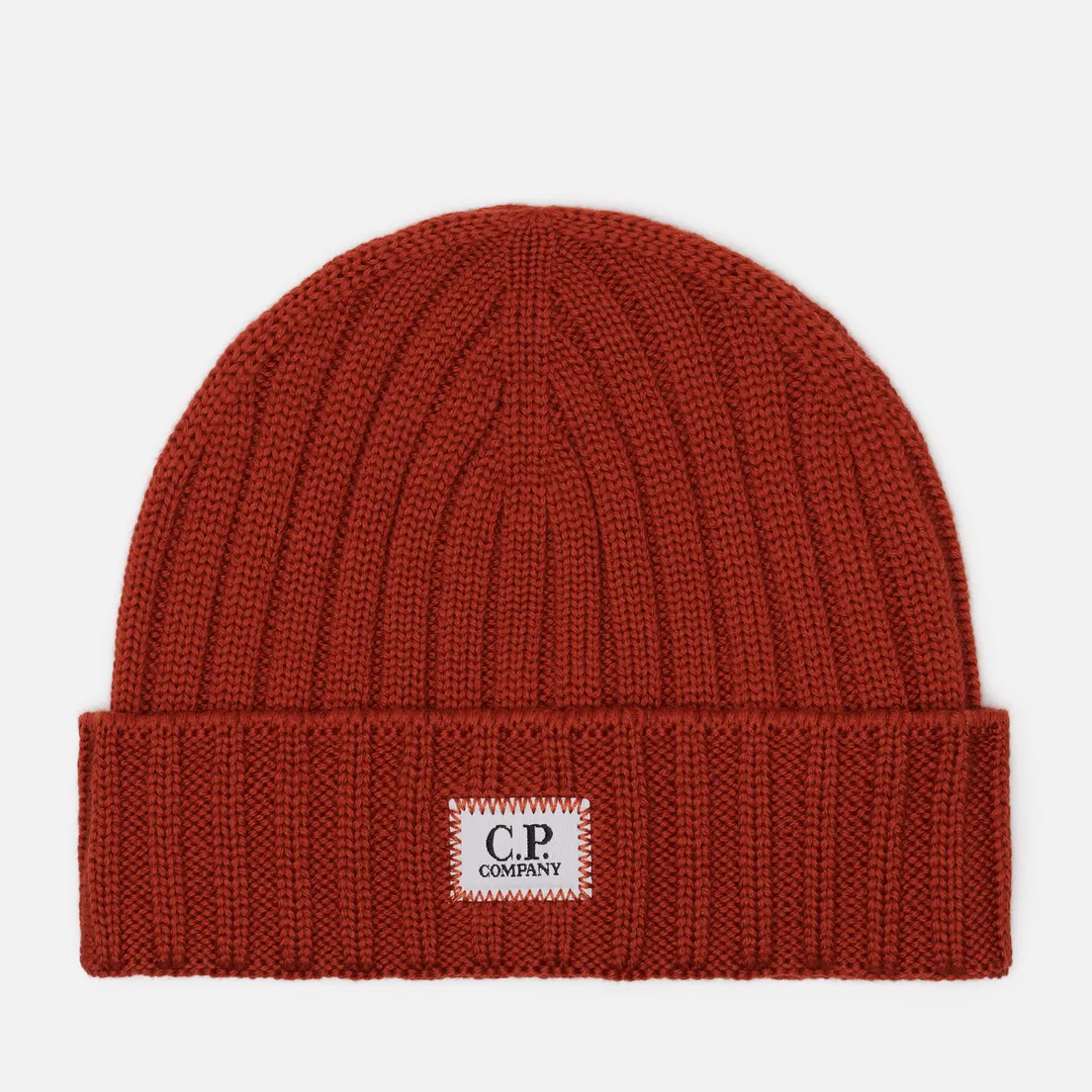 C.P. Company Шапка Extrafine Merino Wool Logo Label