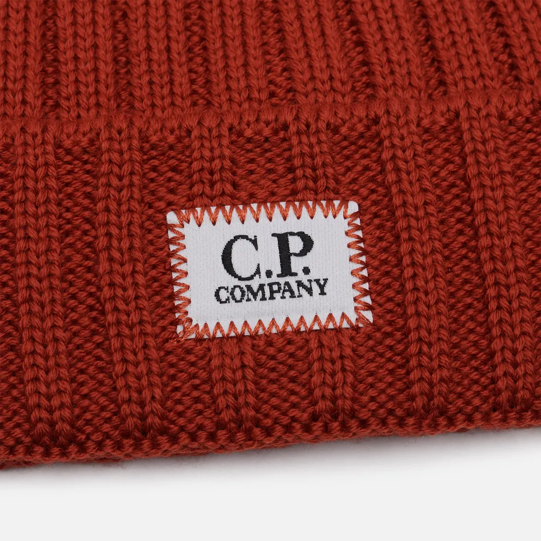 C.P. Company Шапка Extrafine Merino Wool Logo Label