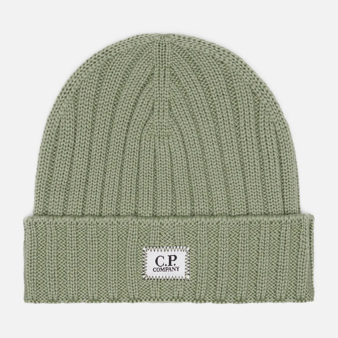 C.P. Company Шапка Extrafine Merino Wool Logo Label