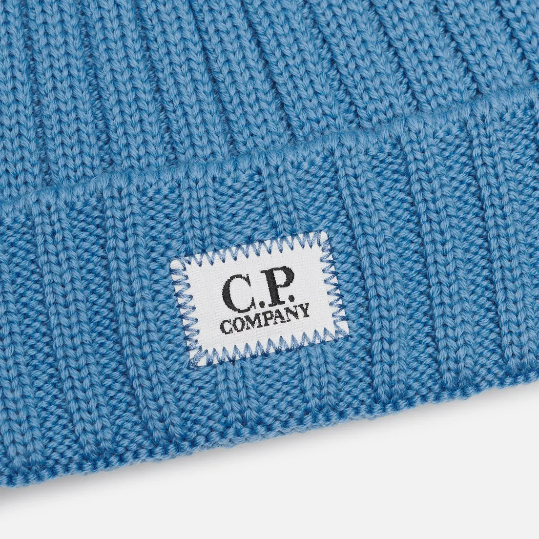 C.P. Company Шапка Extrafine Merino Wool Logo Label