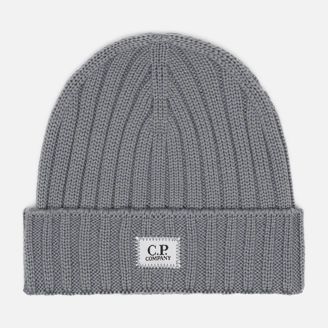C.P. Company Шапка Extrafine Merino Wool Logo Label