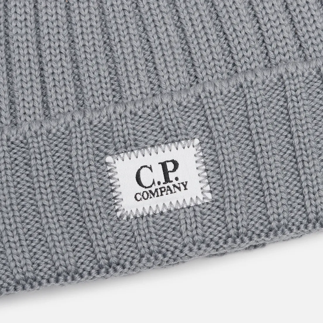 C.P. Company Шапка Extrafine Merino Wool Logo Label