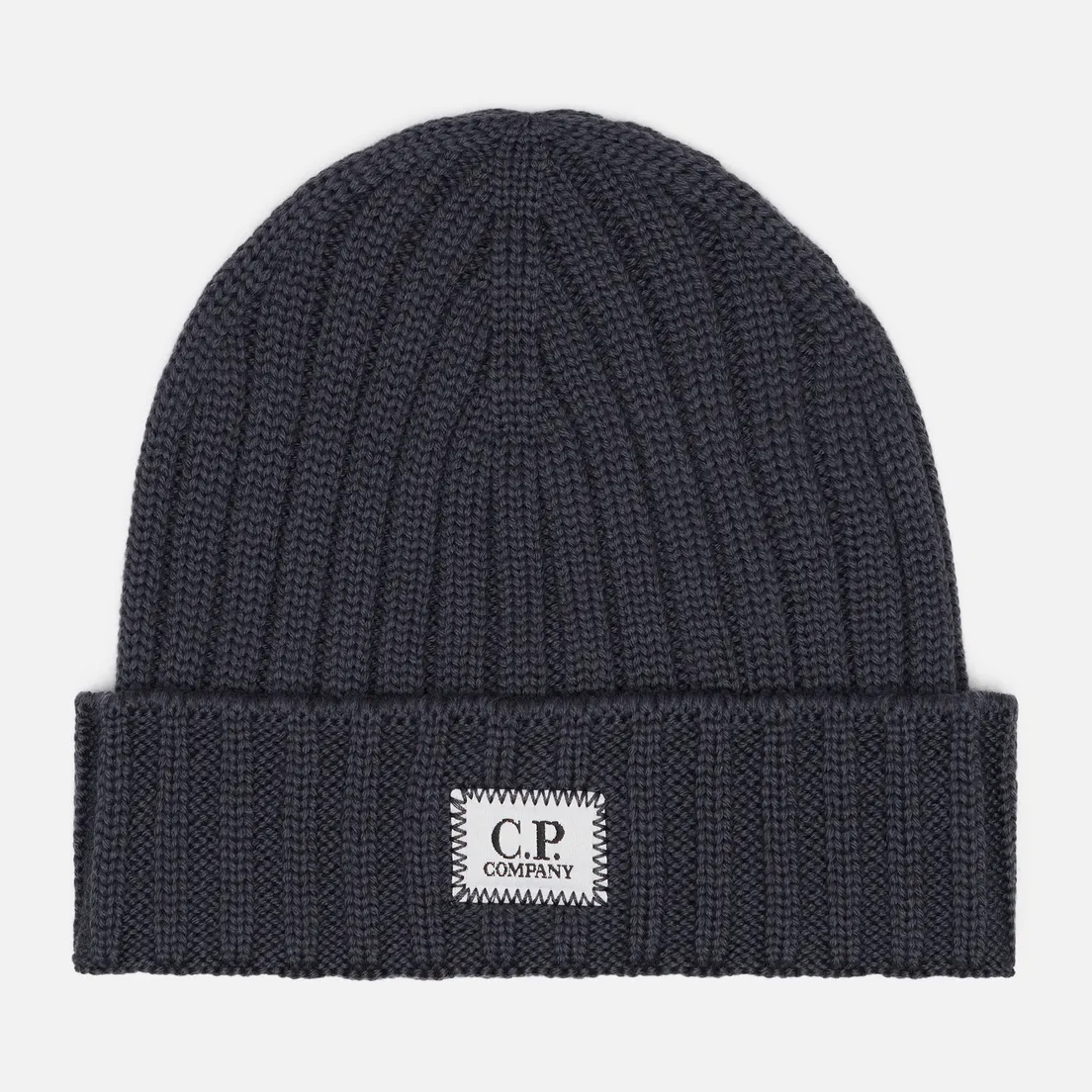C.P. Company Шапка Extrafine Merino Wool Logo Label