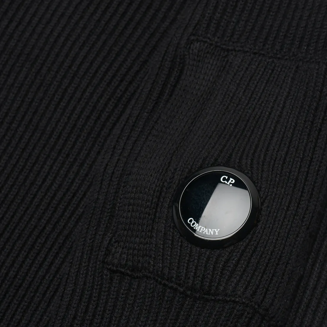 C.P. Company Мужской свитер Full Rib Half Button Knit