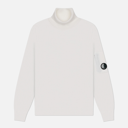 Мужской свитер C.P. Company Extrafine Merino Wool Turtle Neck, цвет белый, размер XL