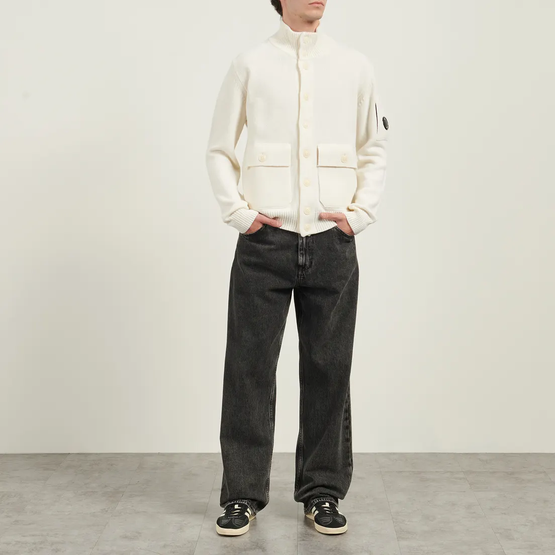 C.P. Company Мужской свитер Lambswool GRS Buttoned Knit