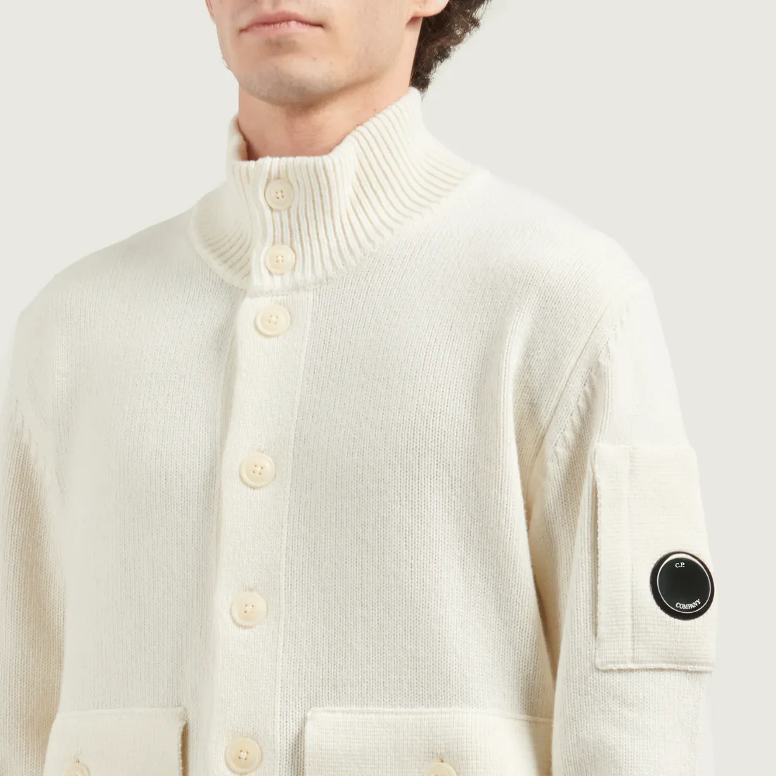 C.P. Company Мужской свитер Lambswool GRS Buttoned Knit