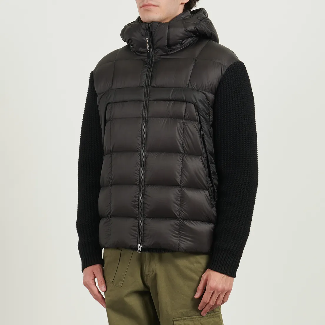 C.P. Company Мужской пуховик Extrafine Merino Wool Mixed Goggle Knit
