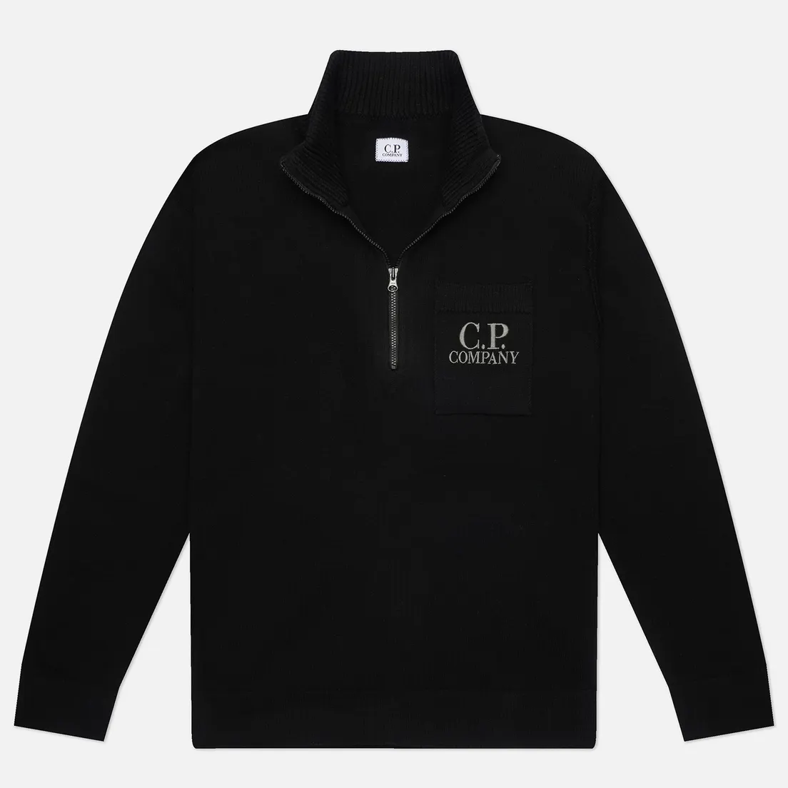 C.P. Company Мужской свитер Soft Cotton Stretch Chest Pocket Half Zip
