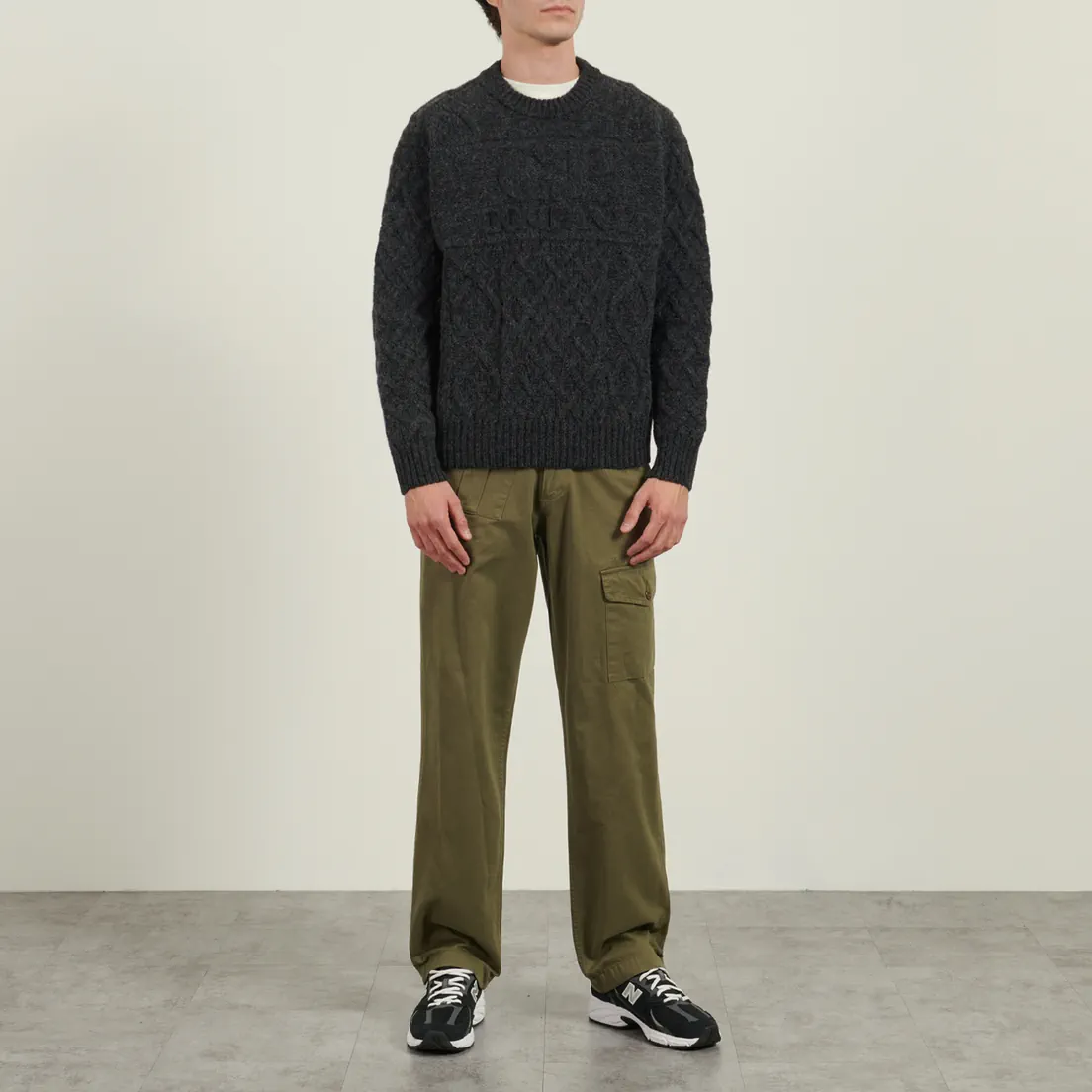 C.P. Company Мужской свитер Woll Soft Shetland Logo Crewneck Knit