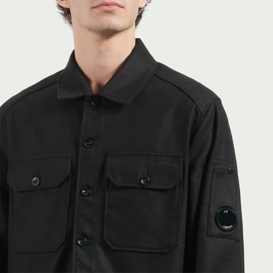 C.P. Company Мужская рубашка Felt Lens Overshirt