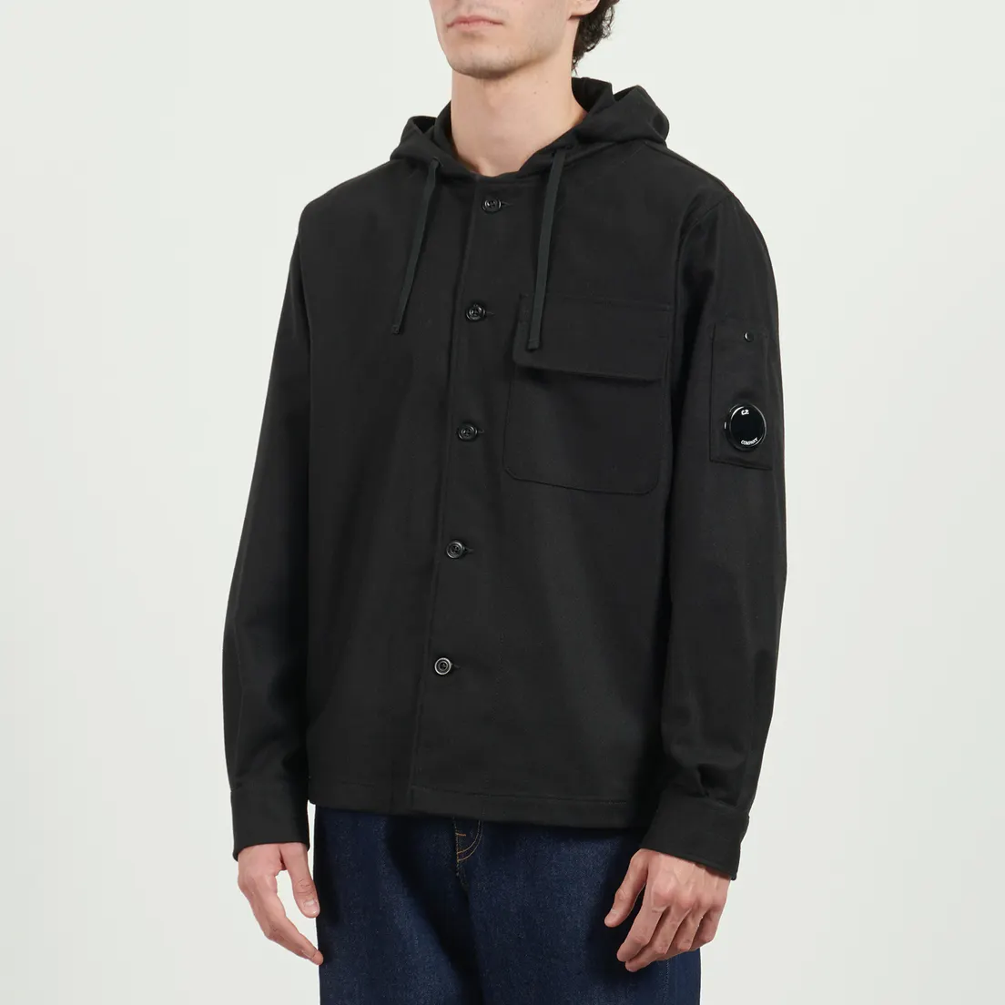 C.P. Company Мужская рубашка Felt Hooded Lens Overshirt