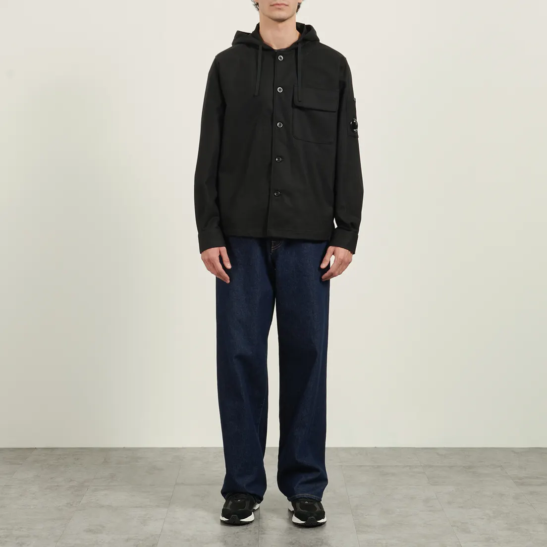 C.P. Company Мужская рубашка Felt Hooded Lens Overshirt