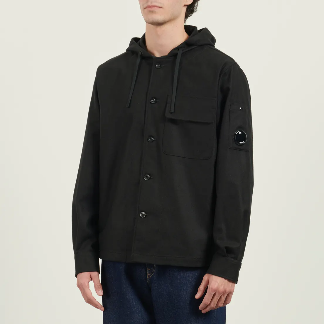 C.P. Company Мужская рубашка Felt Hooded Lens Overshirt