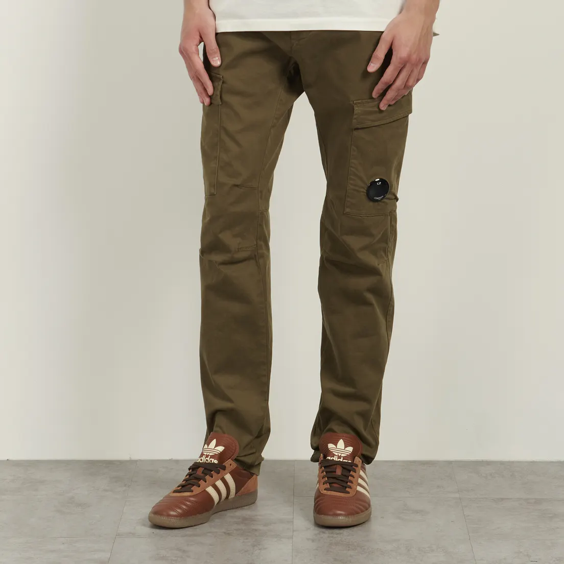 C.P. Company Мужские брюки Stretch Sateen Ergonomic Cargo Garment Dyed