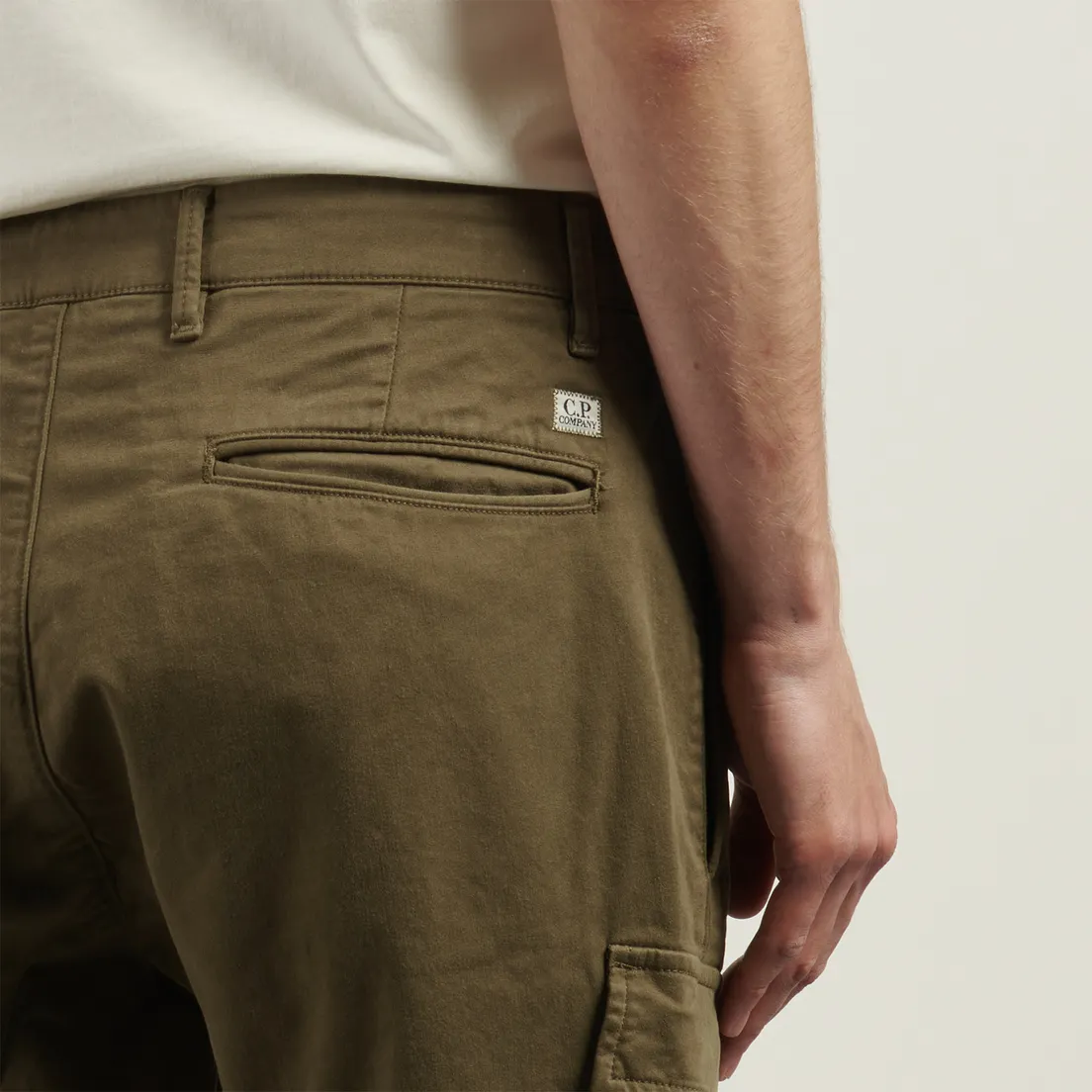 C.P. Company Мужские брюки Stretch Sateen Ergonomic Cargo Garment Dyed
