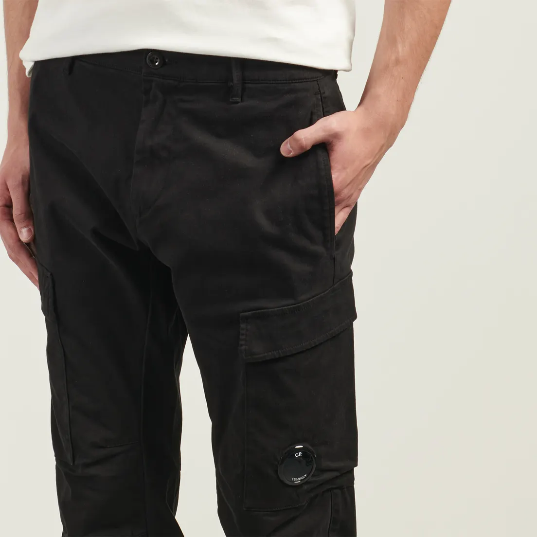 C.P. Company Мужские брюки Stretch Sateen Ergonomic Cargo Garment Dyed