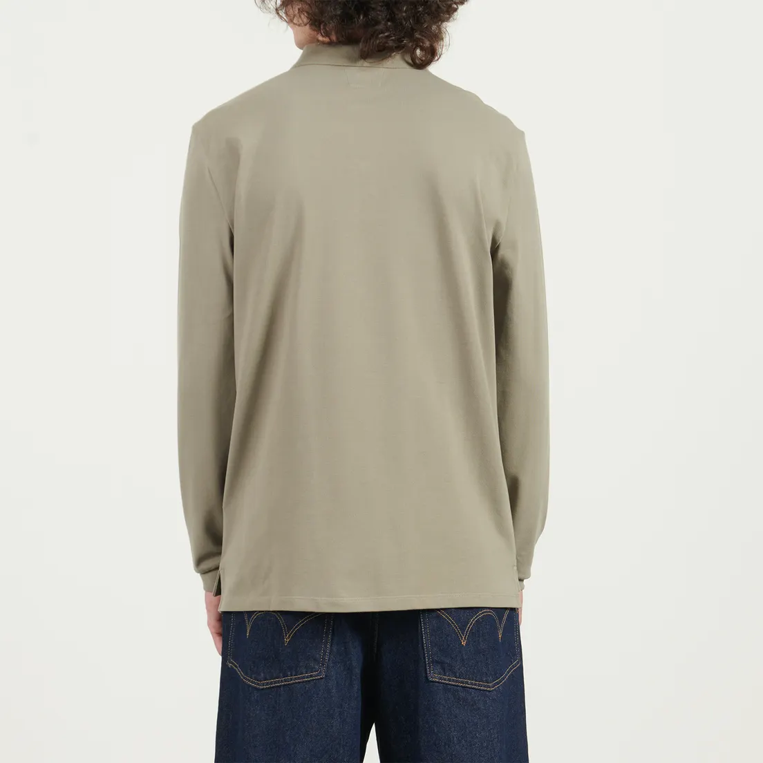 C.P. Company Мужской лонгслив Stretch Piquet Ribbed Collor