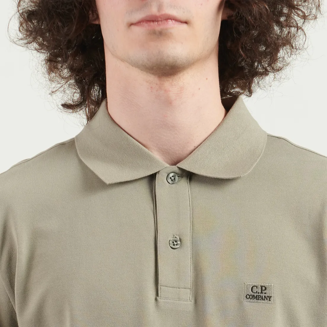 C.P. Company Мужской лонгслив Stretch Piquet Ribbed Collor