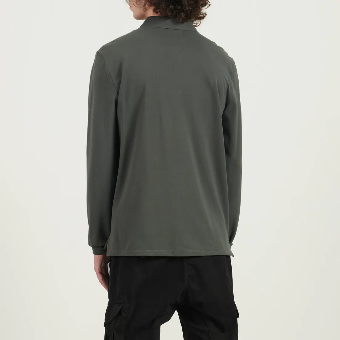 C.P. Company Мужской лонгслив Stretch Piquet Ribbed Collor