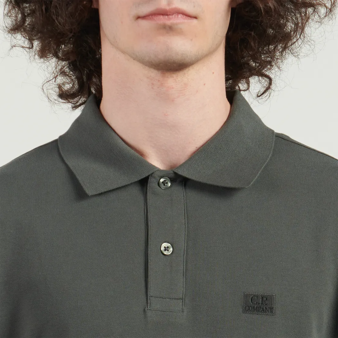 C.P. Company Мужской лонгслив Stretch Piquet Ribbed Collor