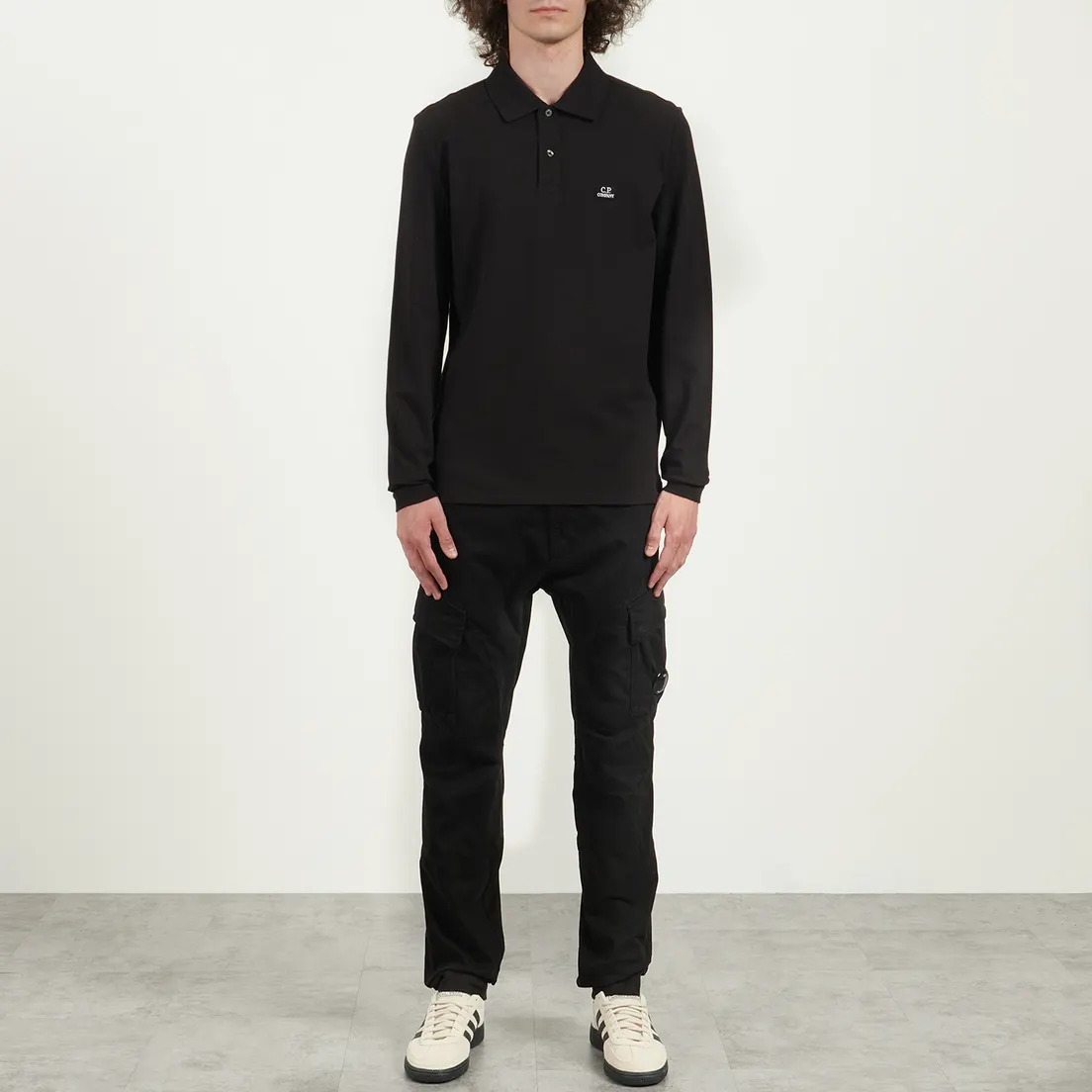 C.P. Company Мужской лонгслив Stretch Piquet Ribbed Collor