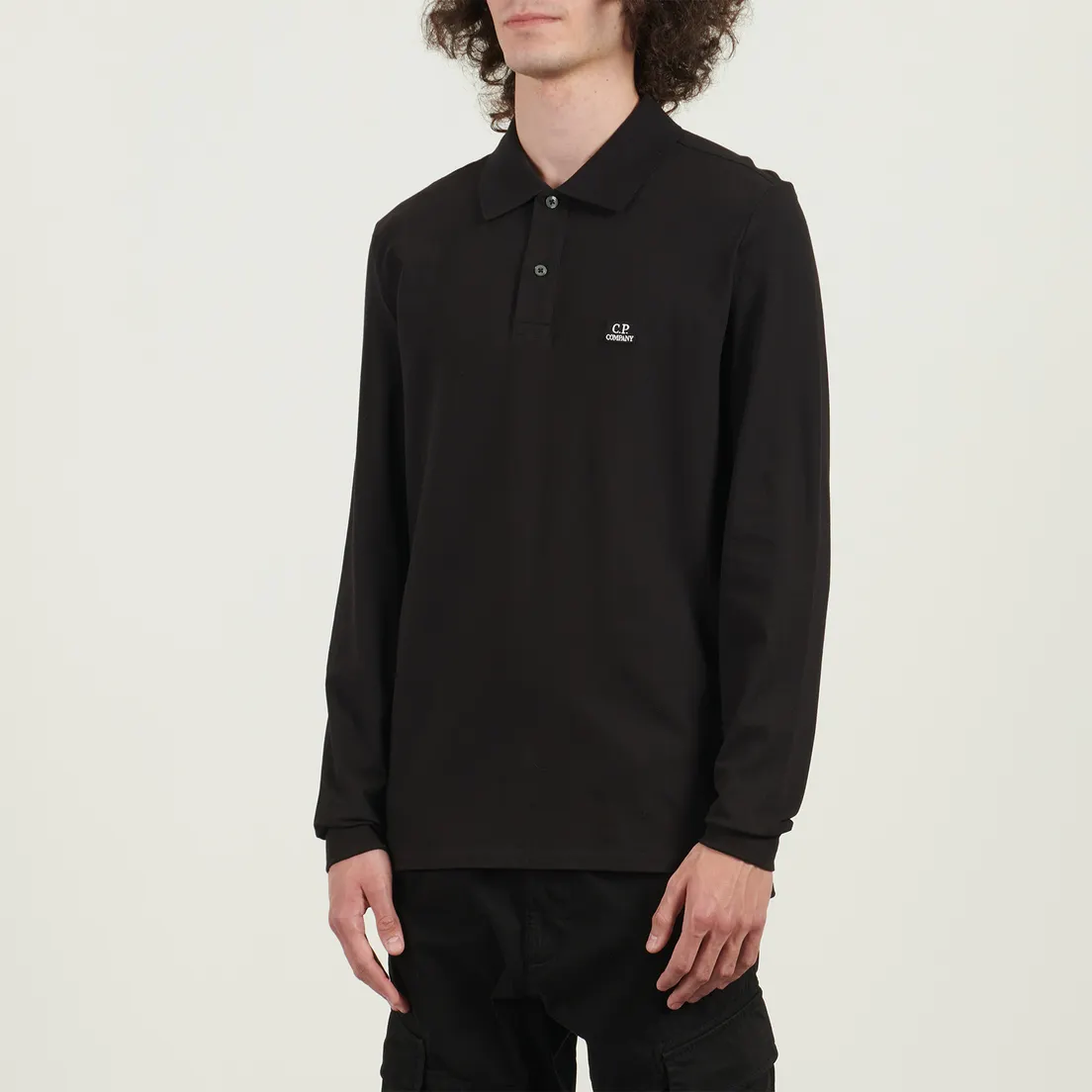 C.P. Company Мужской лонгслив Stretch Piquet Ribbed Collor