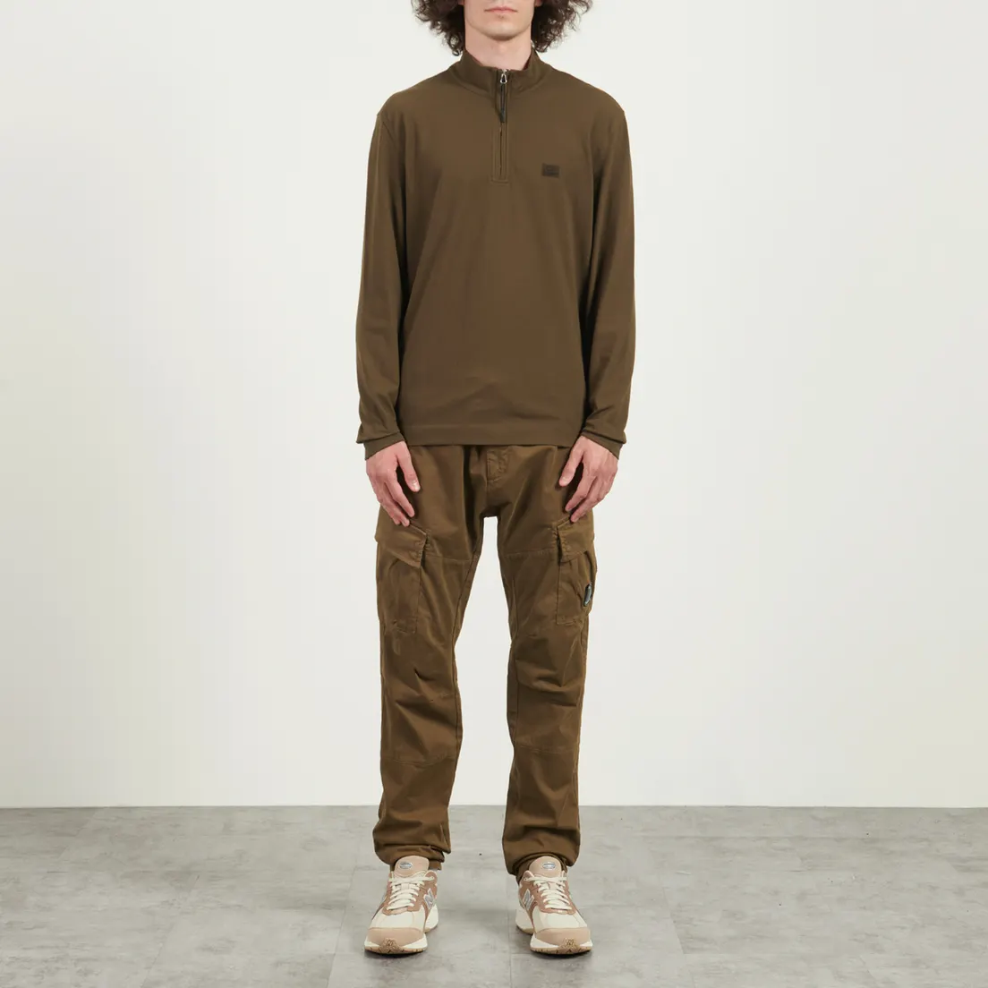 C.P. Company Мужской лонгслив Stretch Piquet Half Zip