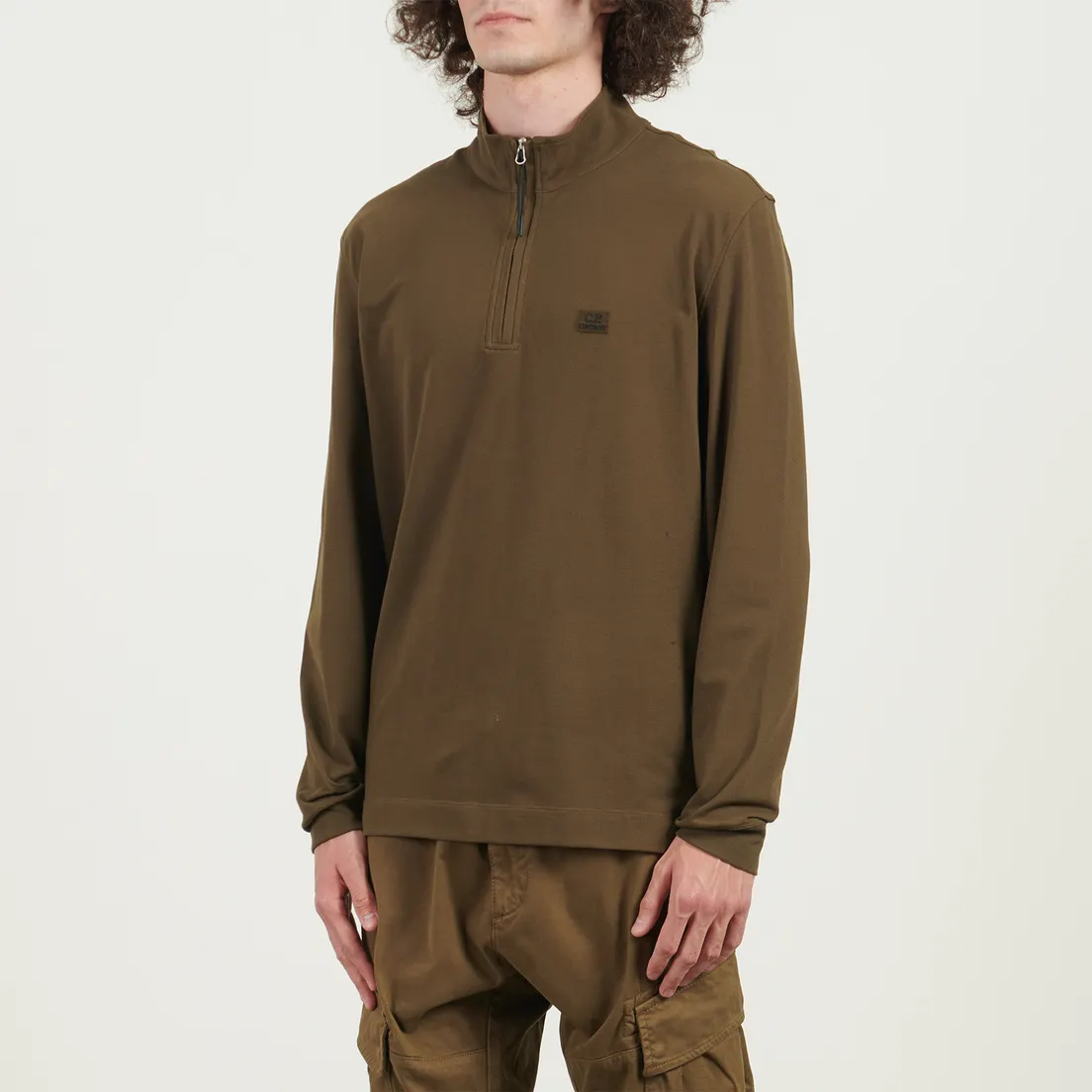 C.P. Company Мужской лонгслив Stretch Piquet Half Zip